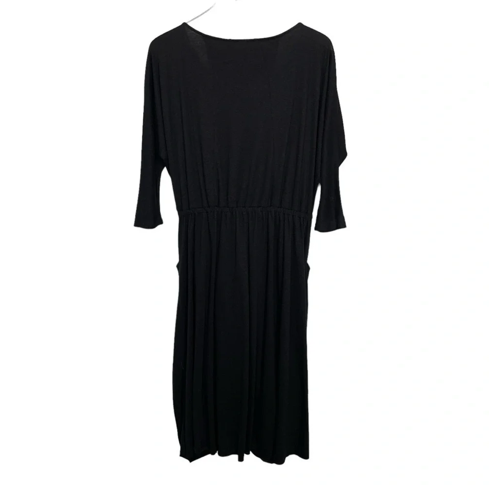 Free People Black Cut Out Tie Front Dress